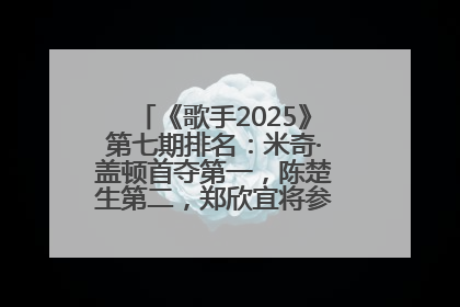 《歌手2025》第七期排名：米奇·盖顿首夺第一，陈楚生第二，郑欣宜将参加下一轮张榜赛
