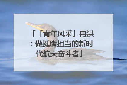 「青年风采」冉洪：做挺膺担当的新时代航天奋斗者