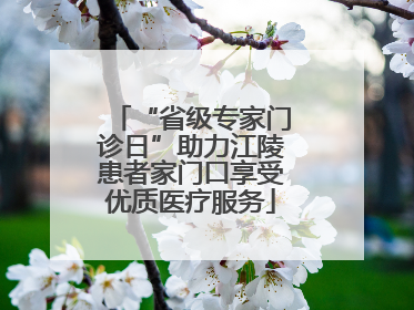 “省级专家门诊日”助力江陵患者家门口享受优质医疗服务