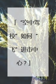 “空中驾校”如何“飞”进市中心？