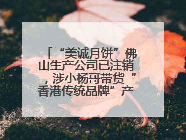 “美诚月饼”佛山生产公司已注销，涉小杨哥带货“香港传统品牌”产地争议事件