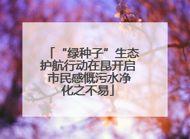 “绿种子”生态护航行动在昆开启 市民感慨污水净化之不易