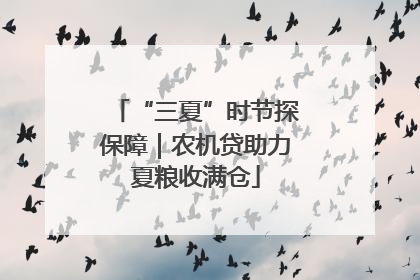 “三夏”时节探保障｜农机贷助力夏粮收满仓