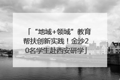 “地域+领域”教育帮扶创新实践！金沙20名学生赴西安研学
