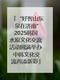 “好客山东 泉在济南”2025韩国水原文化交流活动圆满举办 中韩文化交流再添新彩