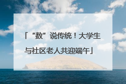 “数”说传统！大学生与社区老人共迎端午