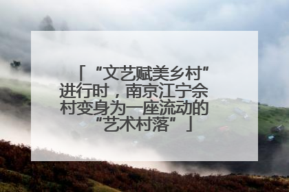 “文艺赋美乡村”进行时，南京江宁佘村变身为一座流动的“艺术村落”