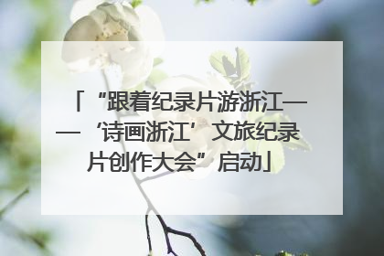“跟着纪录片游浙江——‘诗画浙江’文旅纪录片创作大会”启动