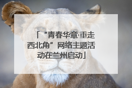 “青春华章·重走西北角”网络主题活动在兰州启动