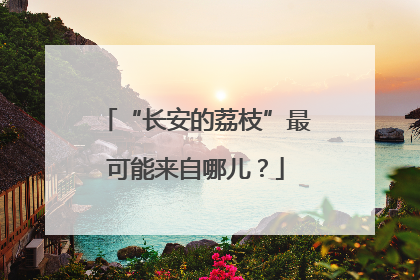 “长安的荔枝”最可能来自哪儿？