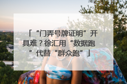 “门弄号牌证明”开具难？徐汇用“数据跑”代替“群众跑”