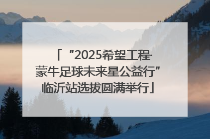 “2025希望工程·蒙牛足球未来星公益行”临沂站选拔圆满举行