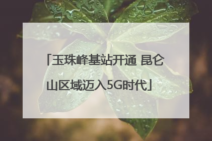 玉珠峰基站开通 昆仑山区域迈入5G时代