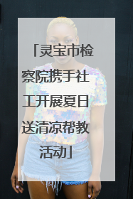灵宝市检察院携手社工开展夏日送清凉帮教活动