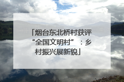 烟台东北桥村获评“全国文明村”：乡村振兴展新貌