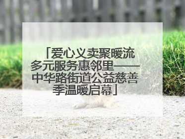 爱心义卖聚暖流 多元服务惠邻里——中华路街道公益慈善季温暖启幕