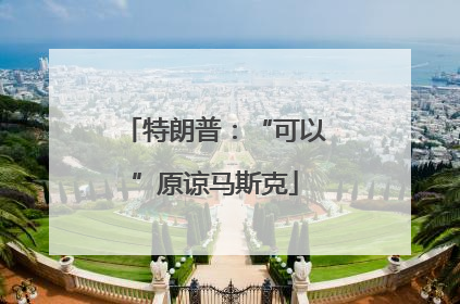 特朗普：“可以”原谅马斯克