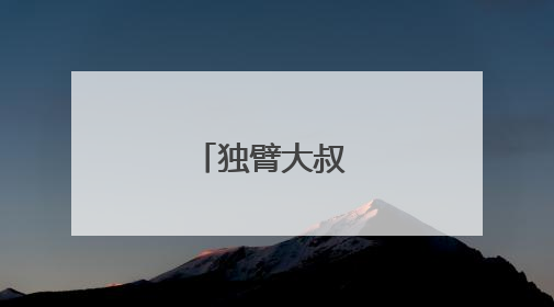 独臂大叔 吾道不孤