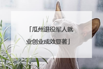 瓜州退役军人就业创业成效显著