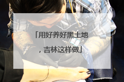 用好养好黑土地，吉林这样做