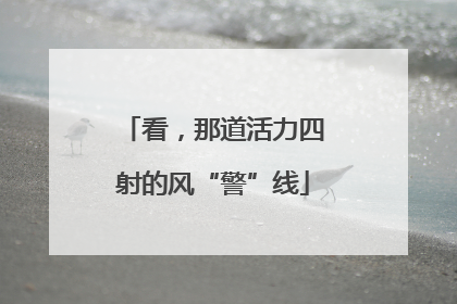 看，那道活力四射的风“警”线