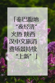 秦巴腹地“夜经济”火热 陕西汉中文旅消费场景持续“上新”
