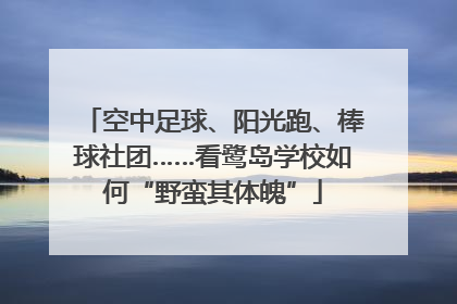 空中足球、阳光跑、棒球社团……看鹭岛学校如何“野蛮其体魄”