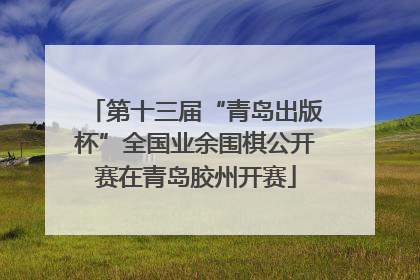 第十三届“青岛出版杯”全国业余围棋公开赛在青岛胶州开赛