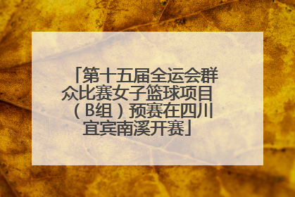 第十五届全运会群众比赛女子篮球项目（B组）预赛在四川宜宾南溪开赛