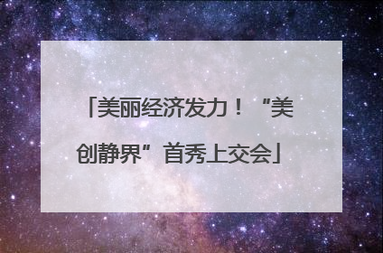 美丽经济发力！“美创静界”首秀上交会