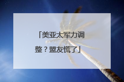 美亚太军力调整？盟友慌了