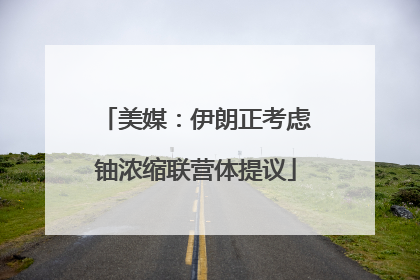 美媒：伊朗正考虑铀浓缩联营体提议