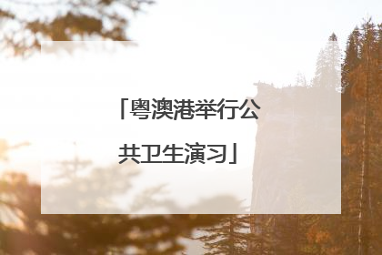 粤澳港举行公共卫生演习