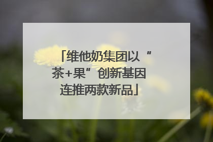 维他奶集团以“茶+果”创新基因连推两款新品