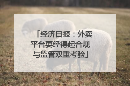 经济日报：外卖平台要经得起合规与监管双重考验
