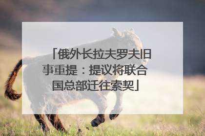 俄外长拉夫罗夫旧事重提：提议将联合国总部迁往索契