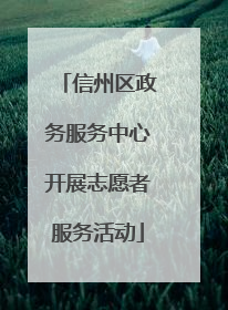 信州区政务服务中心开展志愿者服务活动