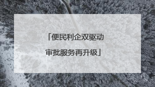 便民利企双驱动 审批服务再升级