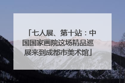 七人展、第十站：中国国家画院这场精品巡展来到成都市美术馆