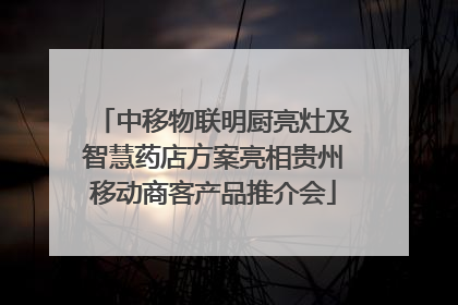 中移物联明厨亮灶及智慧药店方案亮相贵州移动商客产品推介会