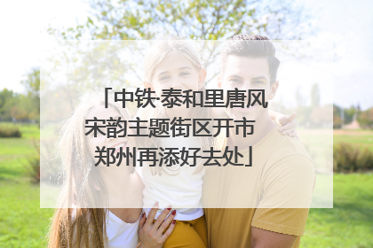 中铁·泰和里唐风宋韵主题街区开市 郑州再添好去处