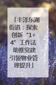 丰泽东湖街道：探索创新“1+4”工作法 助推党建引领物业管理提升