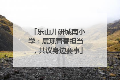 乐山井研城南小学：展现青春担当，共议身边要事