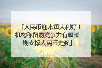 人民币迎来重大利好！机构称贸易竞争力有望长期支撑人民币走强