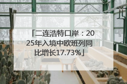二连浩特口岸：2025年入境中欧班列同比增长17.73%
