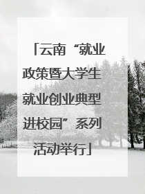 云南“就业政策暨大学生就业创业典型进校园”系列活动举行