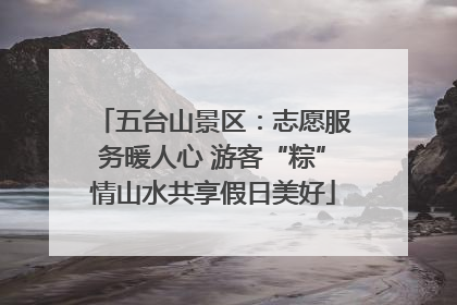 五台山景区：志愿服务暖人心 游客“粽”情山水共享假日美好