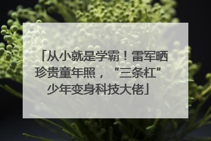 从小就是学霸！雷军晒珍贵童年照，“三条杠”少年变身科技大佬