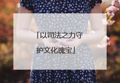 以司法之力守护文化瑰宝