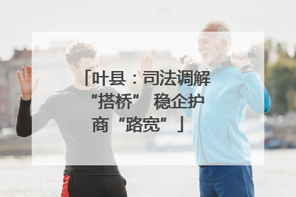 叶县：司法调解“搭桥” 稳企护商“路宽”